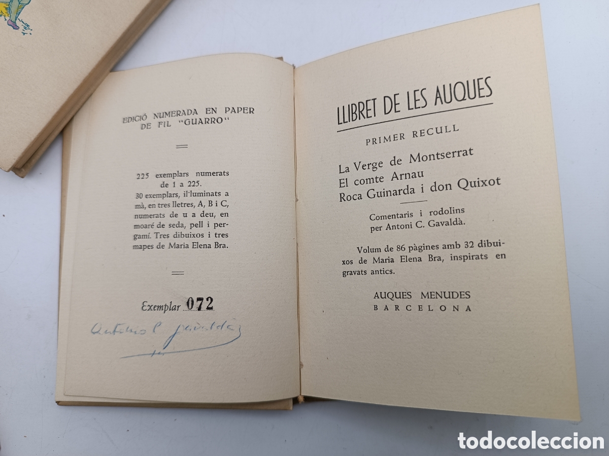 Libros antiguos: Llibre de les auques ejemplar numerado - Foto 2