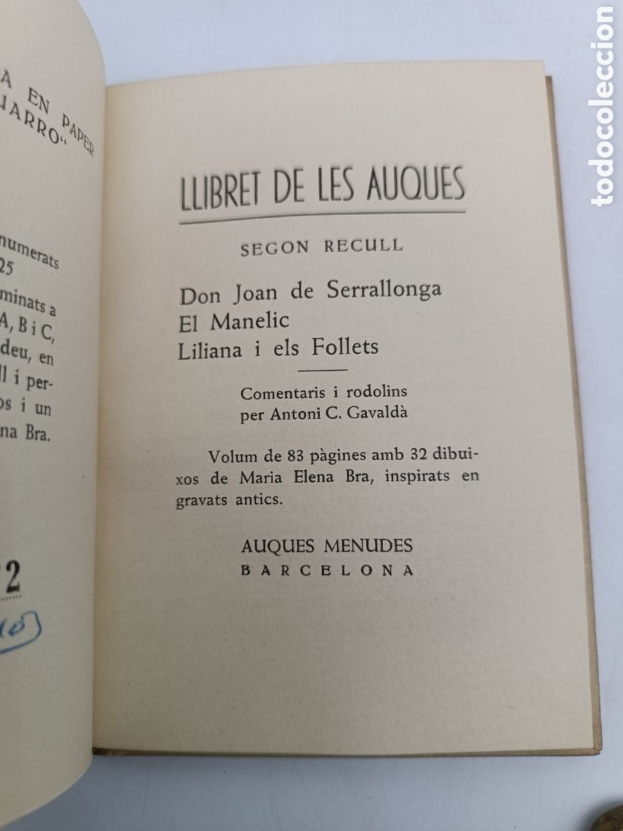 Libros antiguos: Llibre de les auques ejemplar numerado - Foto 4