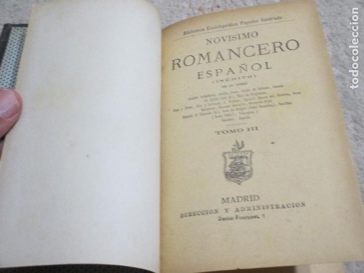 Libros antiguos: Nov&iacute;simo romancero espa&ntilde;ol, Tomo III, 1879 - Foto 2