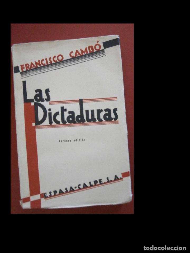 Libros antiguos: Las dictaduras. Francisco Camb&oacute; - Foto 1