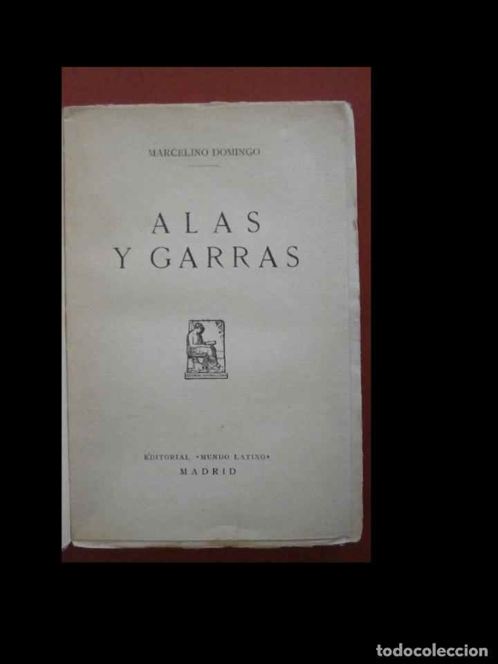 Libros antiguos: Alas y garras. Marcelino Domingo - Foto 7