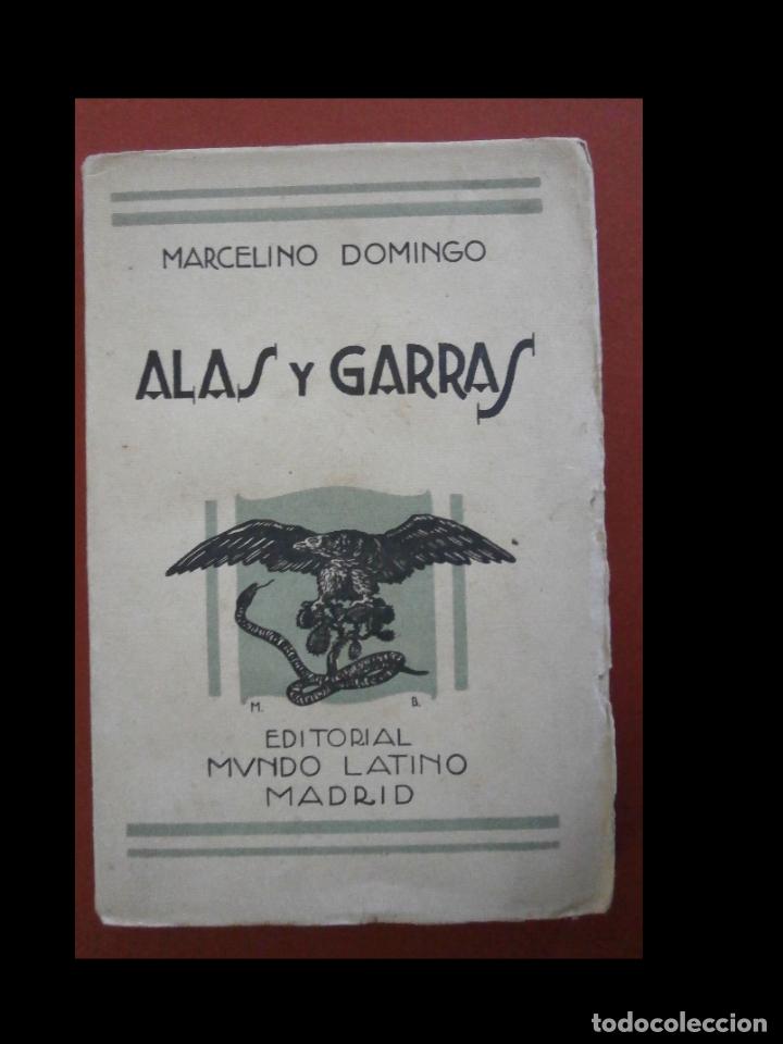 Libros antiguos: Alas y garras. Marcelino Domingo - Foto 1