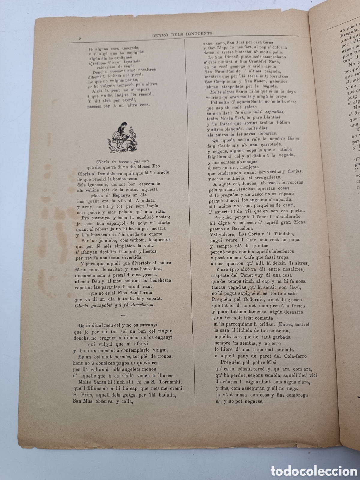 Libros antiguos: Serm&oacute; del ignocents ciutat Igualada 1891 - Foto 2