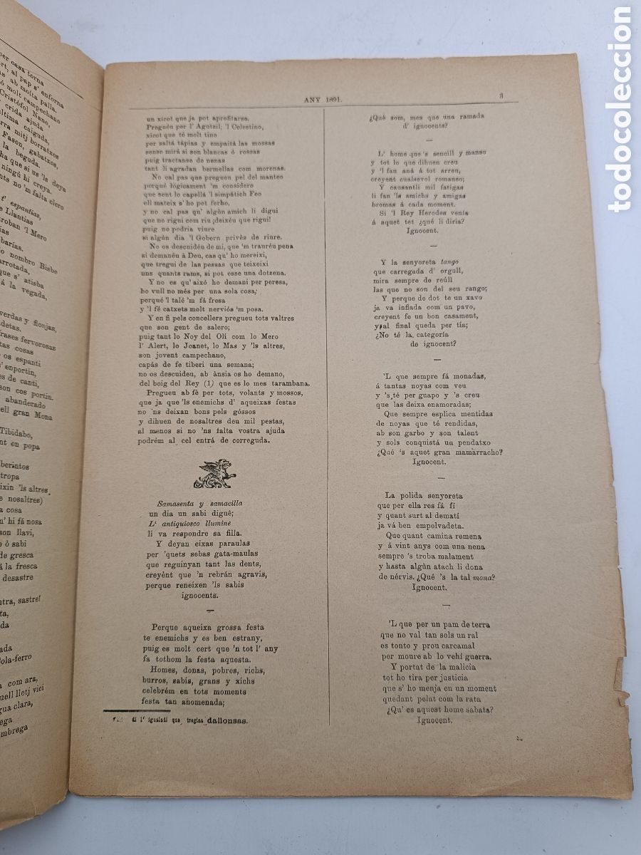 Libros antiguos: Serm&oacute; del ignocents ciutat Igualada 1891 - Foto 3