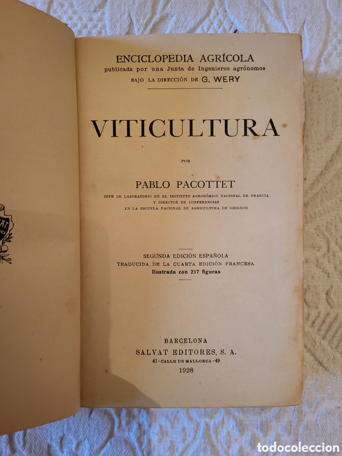 Libros antiguos: VITICULTURA/Pablo Pacottet - Foto 1