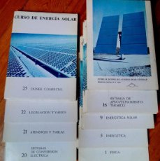 Libros antiguos: CURSO DE ENERGIA SOLAR - 25 FASCICULOS - INCLUYE EOLICA.