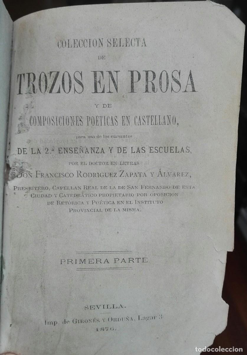 Antiquarische B&uuml;cher: Trozos en prosa y de composiciones po&eacute;ticas, Francisco Rodr&iacute;guez Zapata.