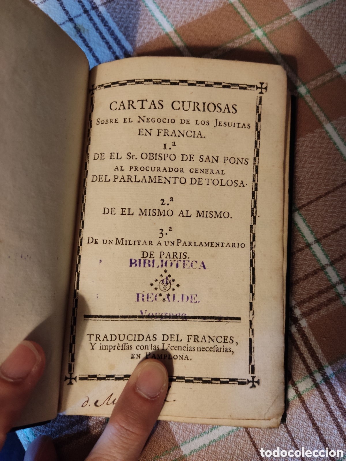 Libros antiguos: Cartas curiosas jesuitas en francia obispo san pons 1762