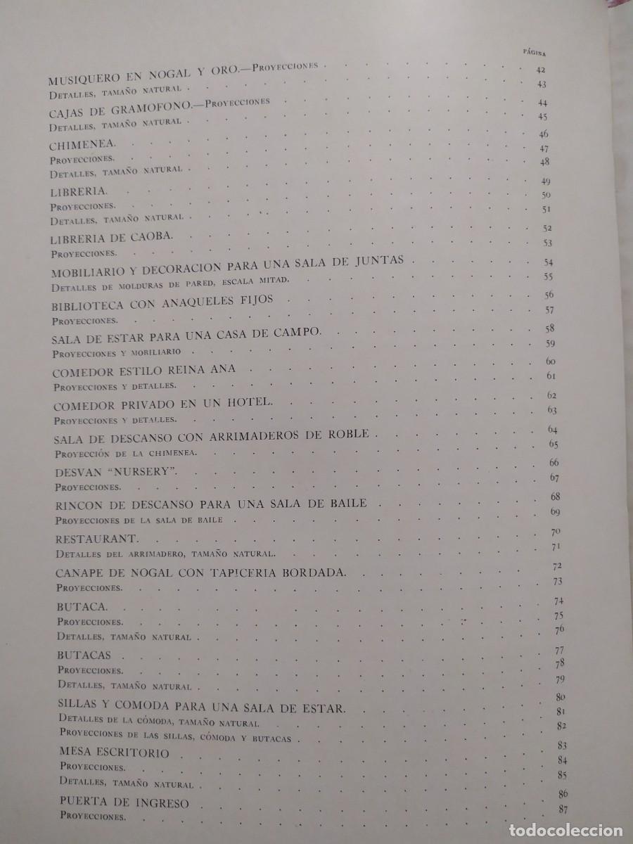 Libros antiguos: 1929. Proyectos de mobiliario y decoraci&oacute;n ingleses. Hildesley. - Foto 6