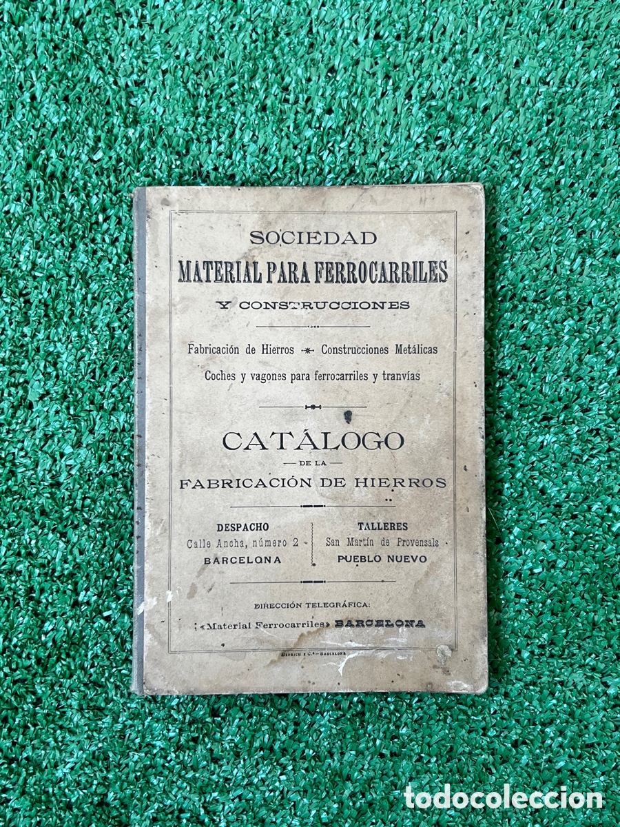 Libros antiguos: Libro material para ferrocarriles y construcciones - Foto 1