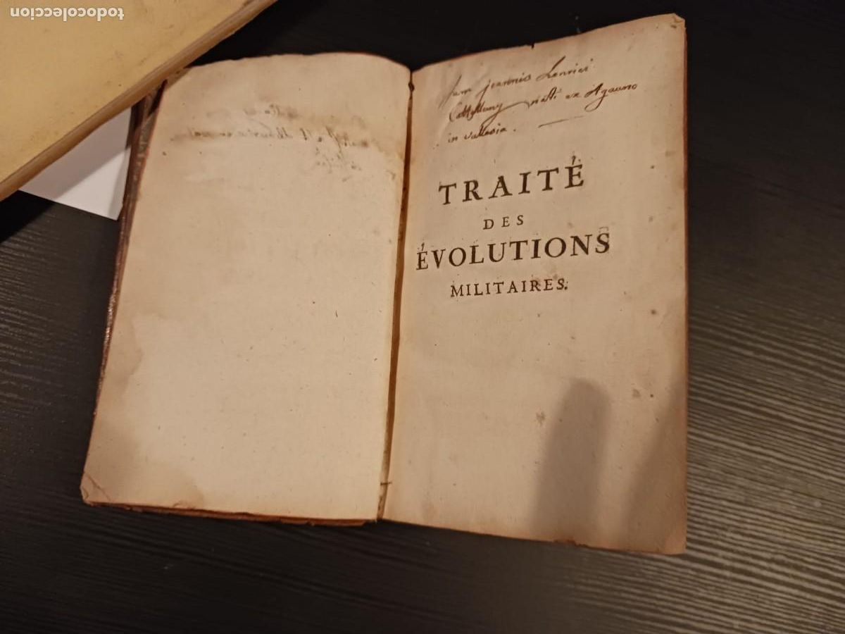 Libros antiguos: Trait&eacute; des &eacute;volutions militaires. Propos&eacute; par le Comte de Bombelles. 1754 - Foto 2