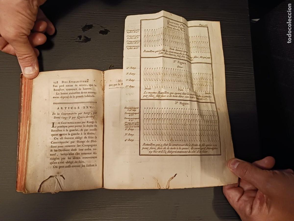 Libros antiguos: Trait&eacute; des &eacute;volutions militaires. Propos&eacute; par le Comte de Bombelles. 1754 - Foto 3