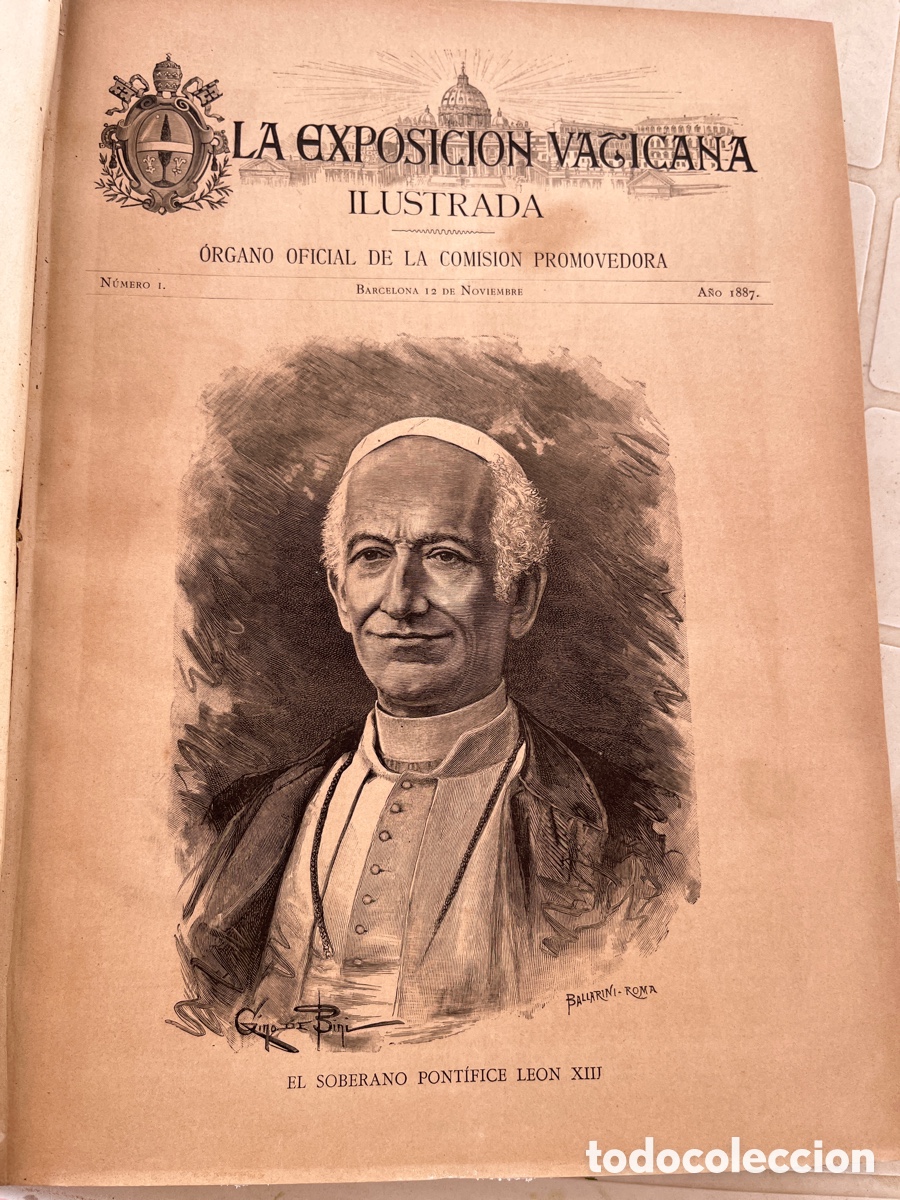 Libros antiguos: La Exposici&oacute;n Vaticana Ilustrada 1887 - Foto 3