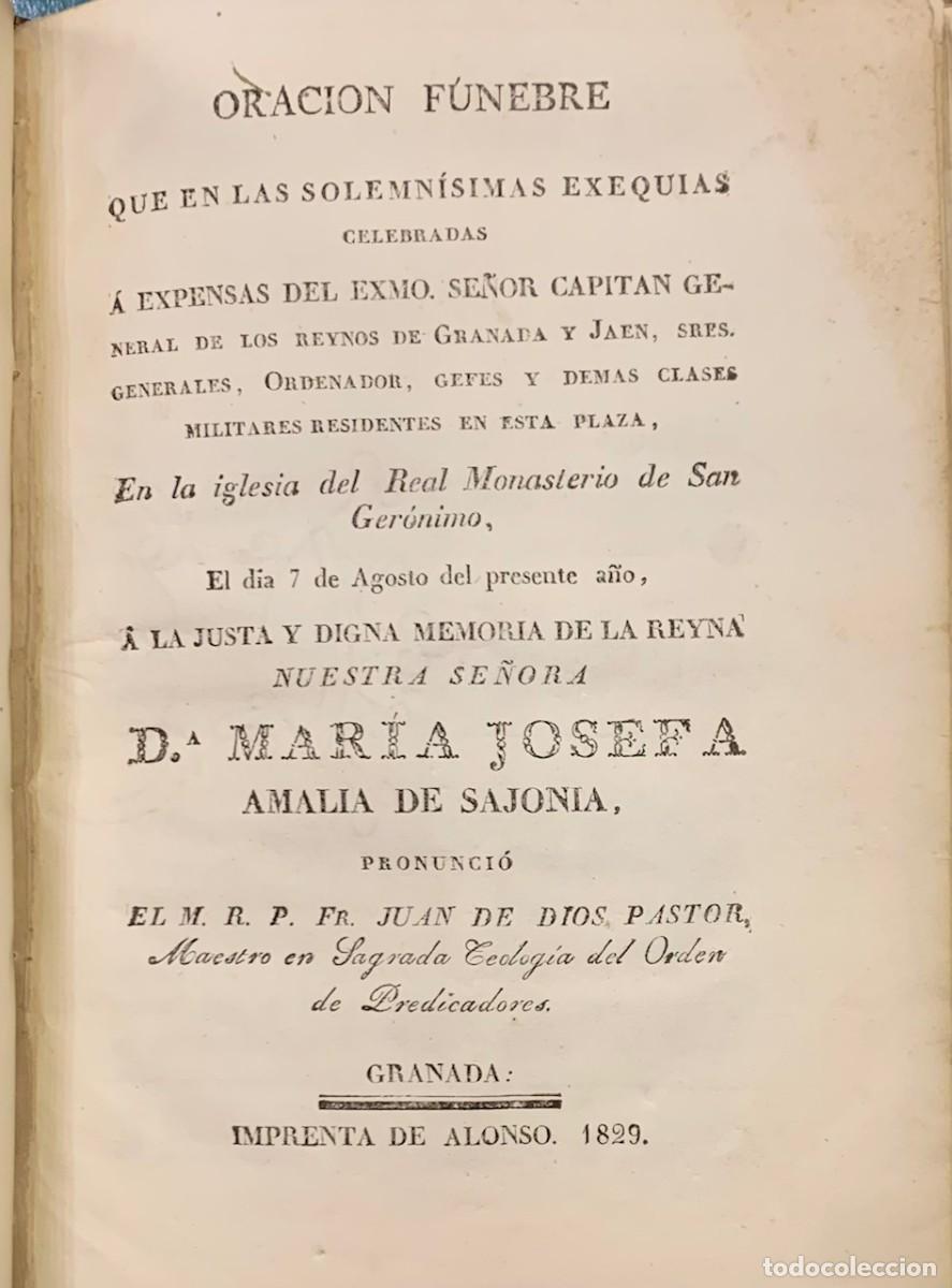 Old books: Oraci&oacute;n F&uacute;nebre de Mar&iacute;a Josefa Amalia de Sajonia en Iglesia del Real Monasterio de San Geronimo