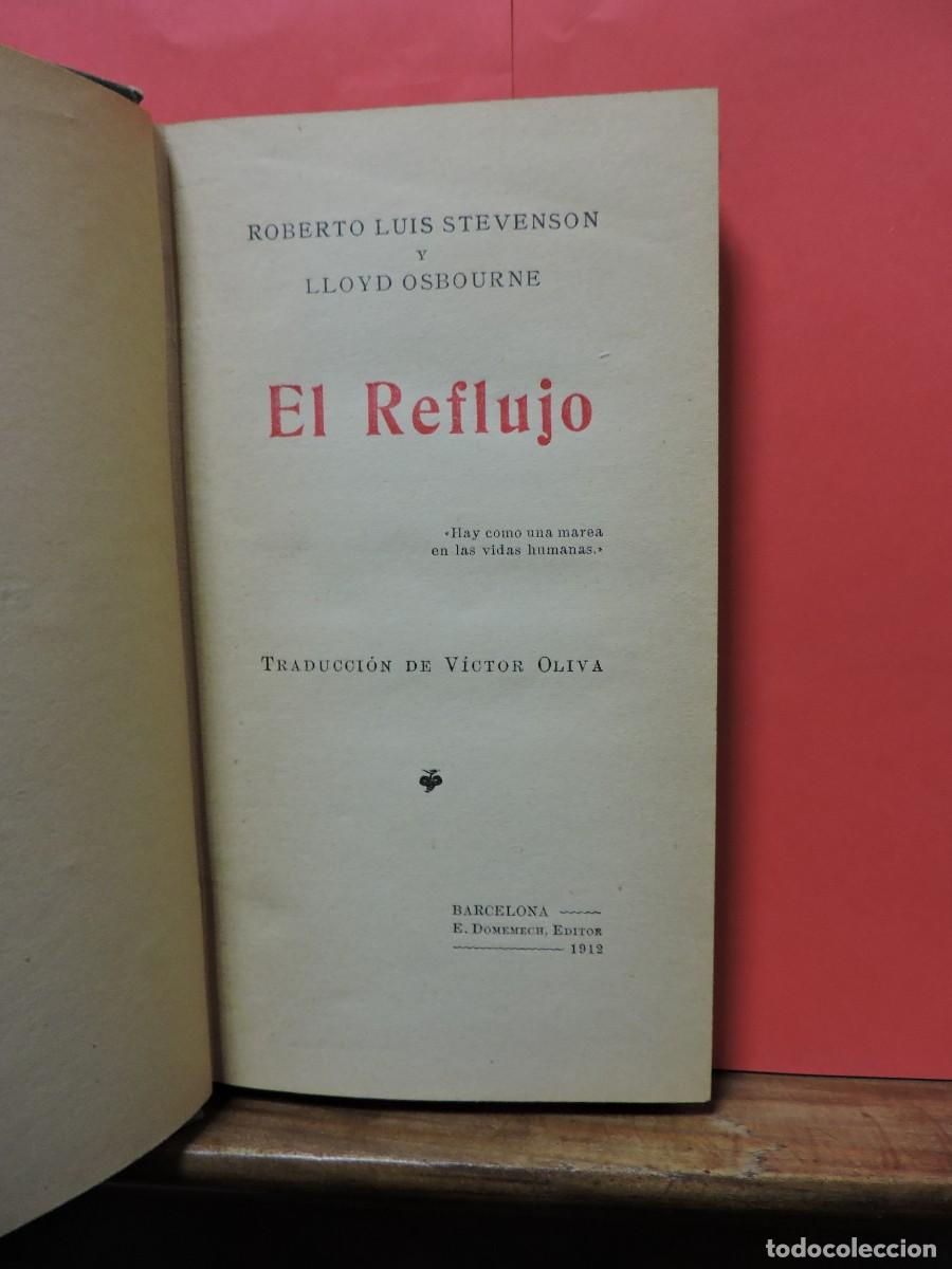 Libros antiguos: El Reflujo. Stevensosn y Osbourne. E. Domenech editor. Barcelona, 1912 - Foto 2