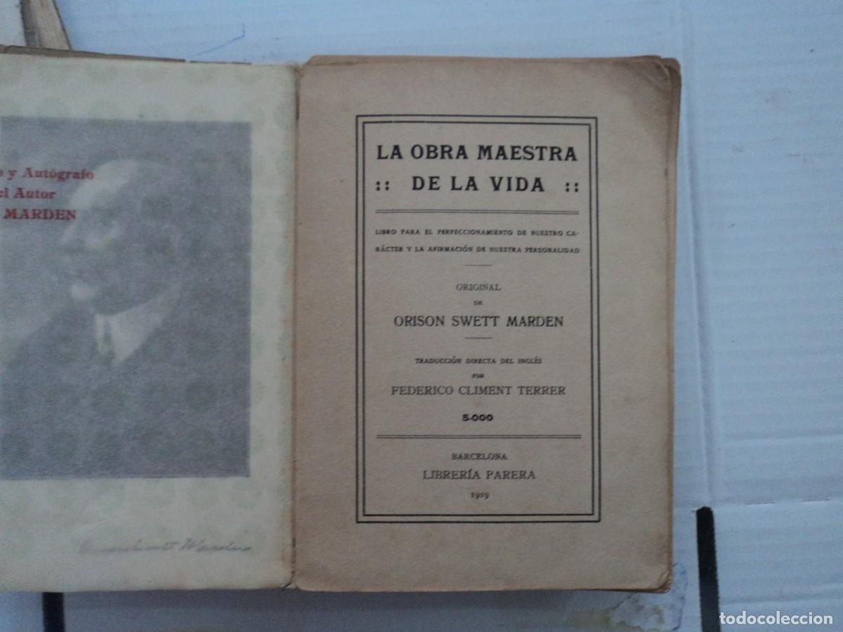 Libros antiguos: La obra maestra de la vida - F. Climent Terrer - Foto 4