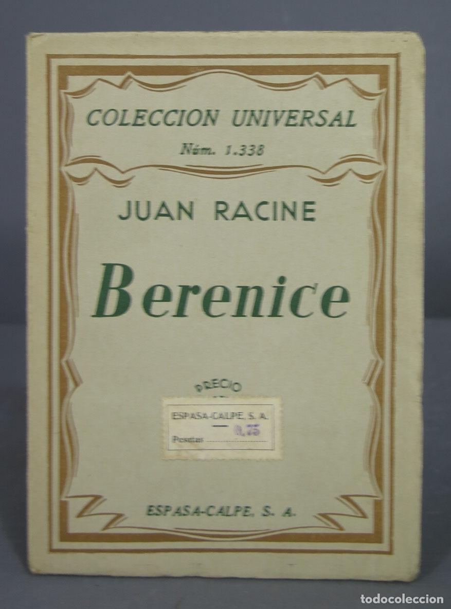 Libros antiguos: Berenice. Juan Racine - Foto 1