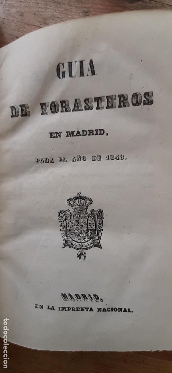 Libros antiguos: Gu&iacute;a de forasteros en Madrid para el a&ntilde;o de 1848. - Foto 2