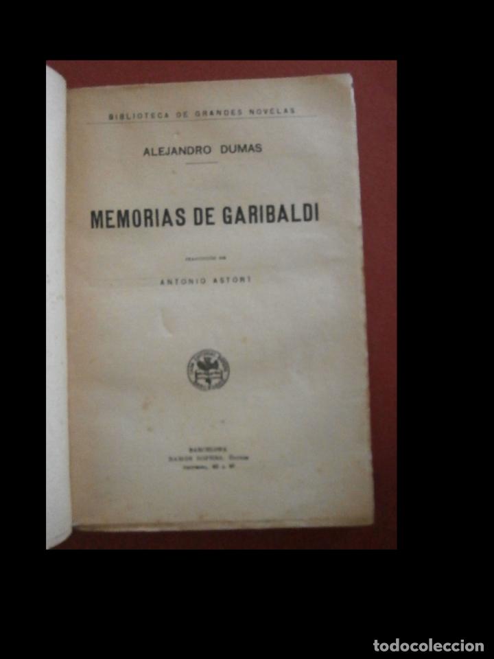 Libros antiguos: Memorias de Garibaldi. Alejandro Dumas. - Foto 5