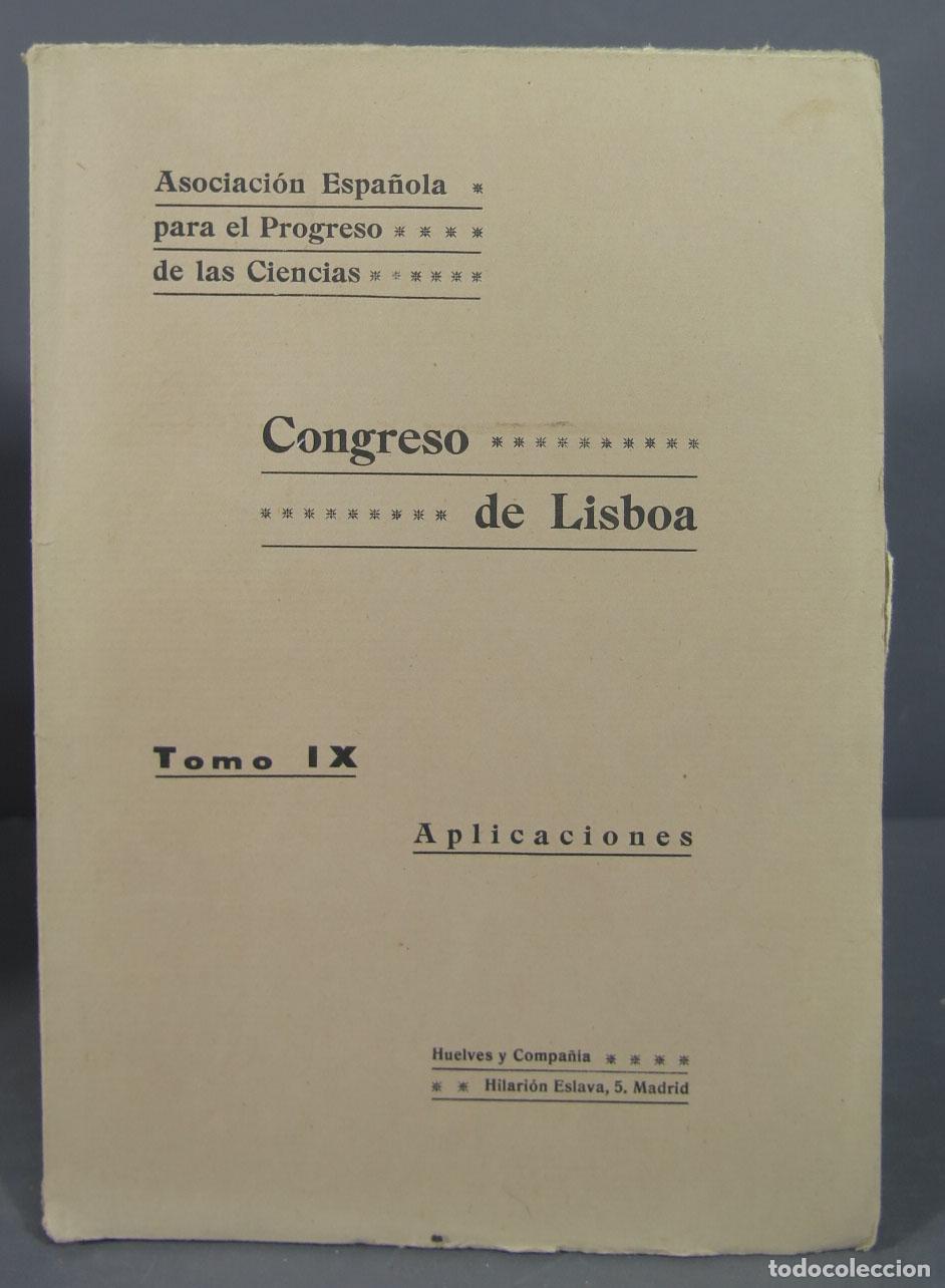 Libros antiguos: CONGRESO DE LISBOA. TOMO IX. APLICACIONES - Foto 1