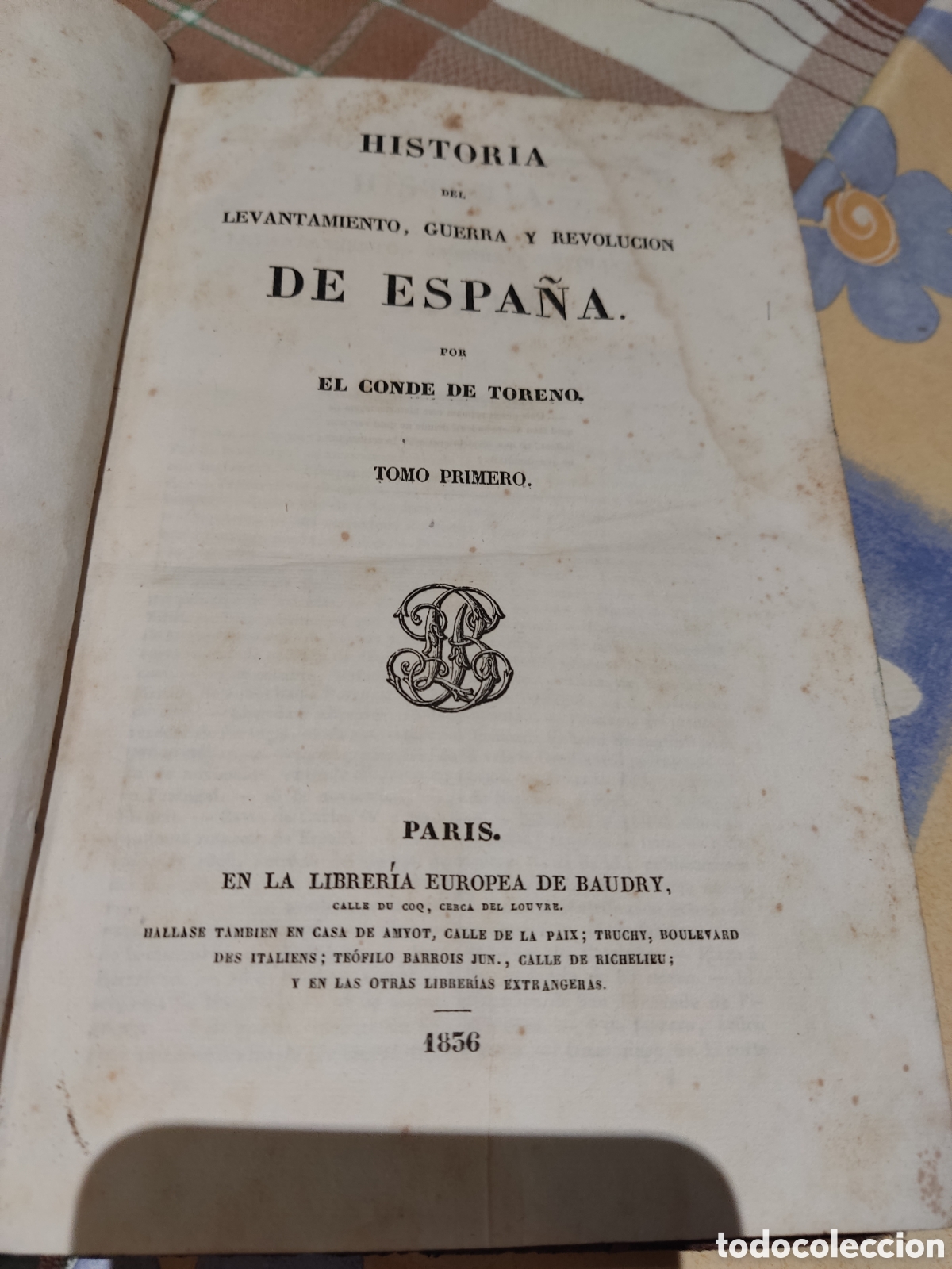 Antiquarische B&uuml;cher: 1836 historia del levantamiento guerra revolucion d espa&ntilde;a conde de toreno