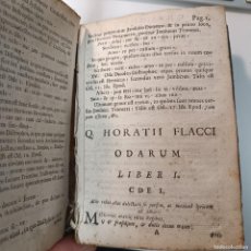 Libros antiguos: QUINTI HORATII FLACCI - ODARUMM LIBER - LIBRO EN PERGAMINO DEL AÑO 17?? - RARÍSIMA EDICIÓN / 25.110