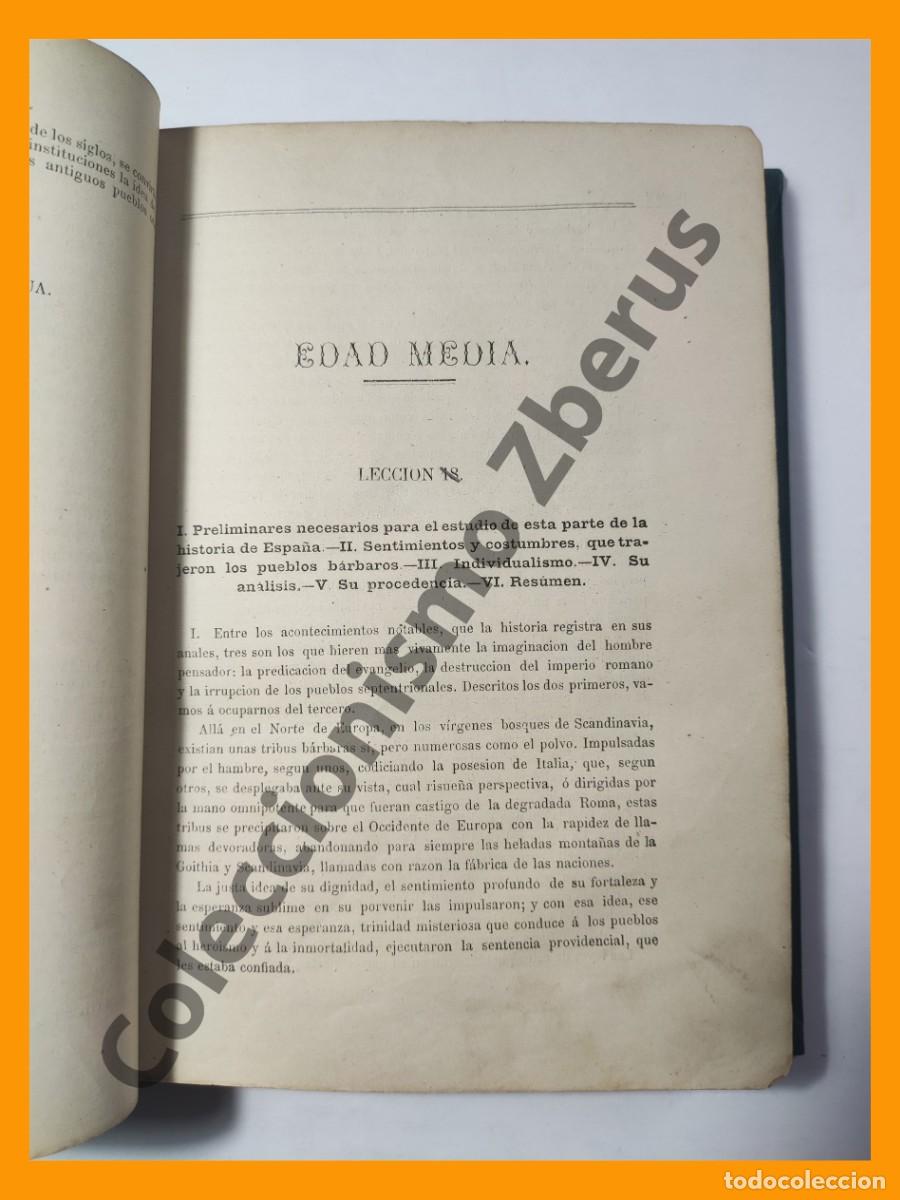 Libros antiguos: Curso de Lecciones de Historia de Espa&ntilde;a - Eduardo Orodea e Ibarra - Foto 4