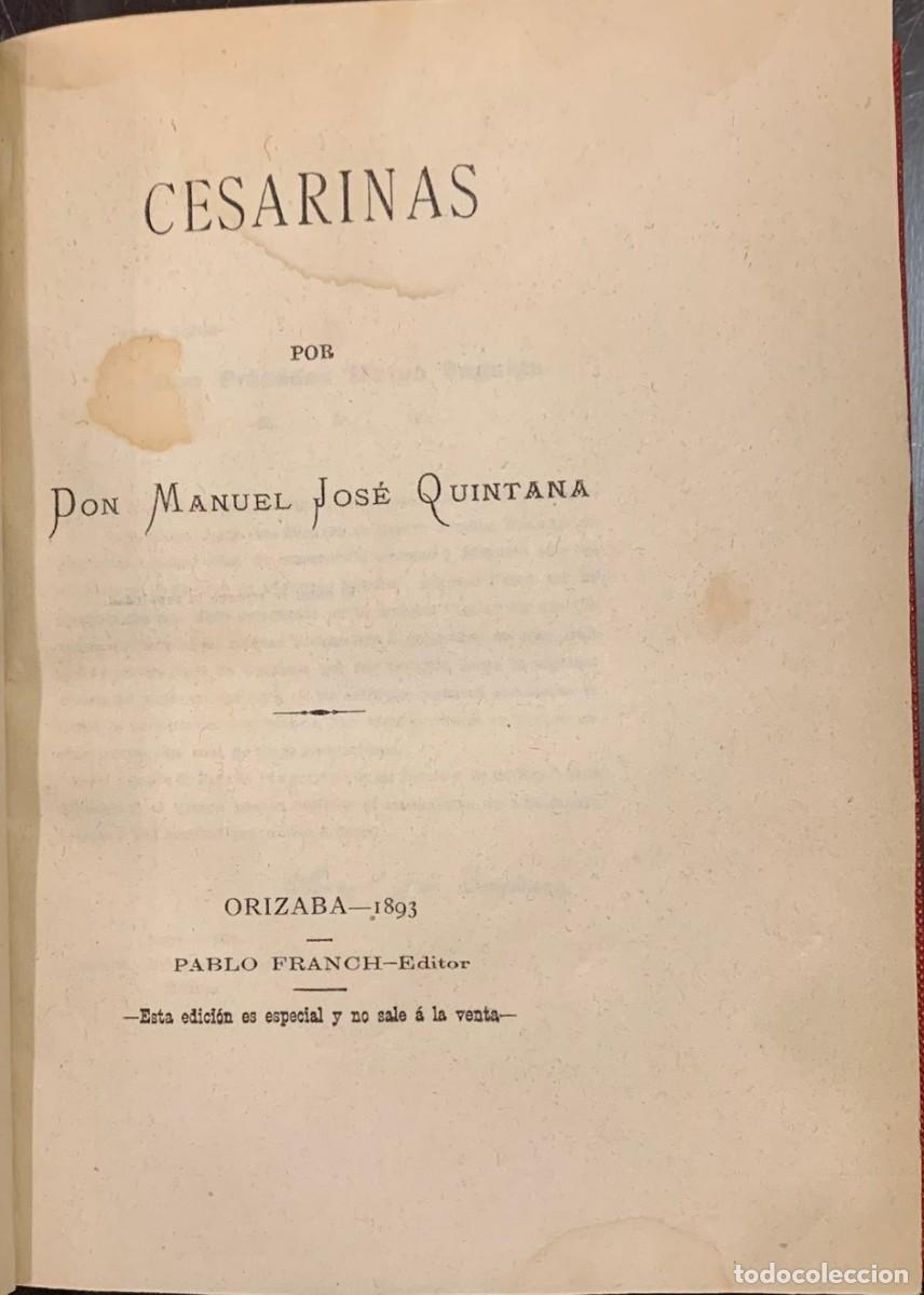 Libros antiguos: Cesarinas - Manuel Jose Quintana - Foto 3