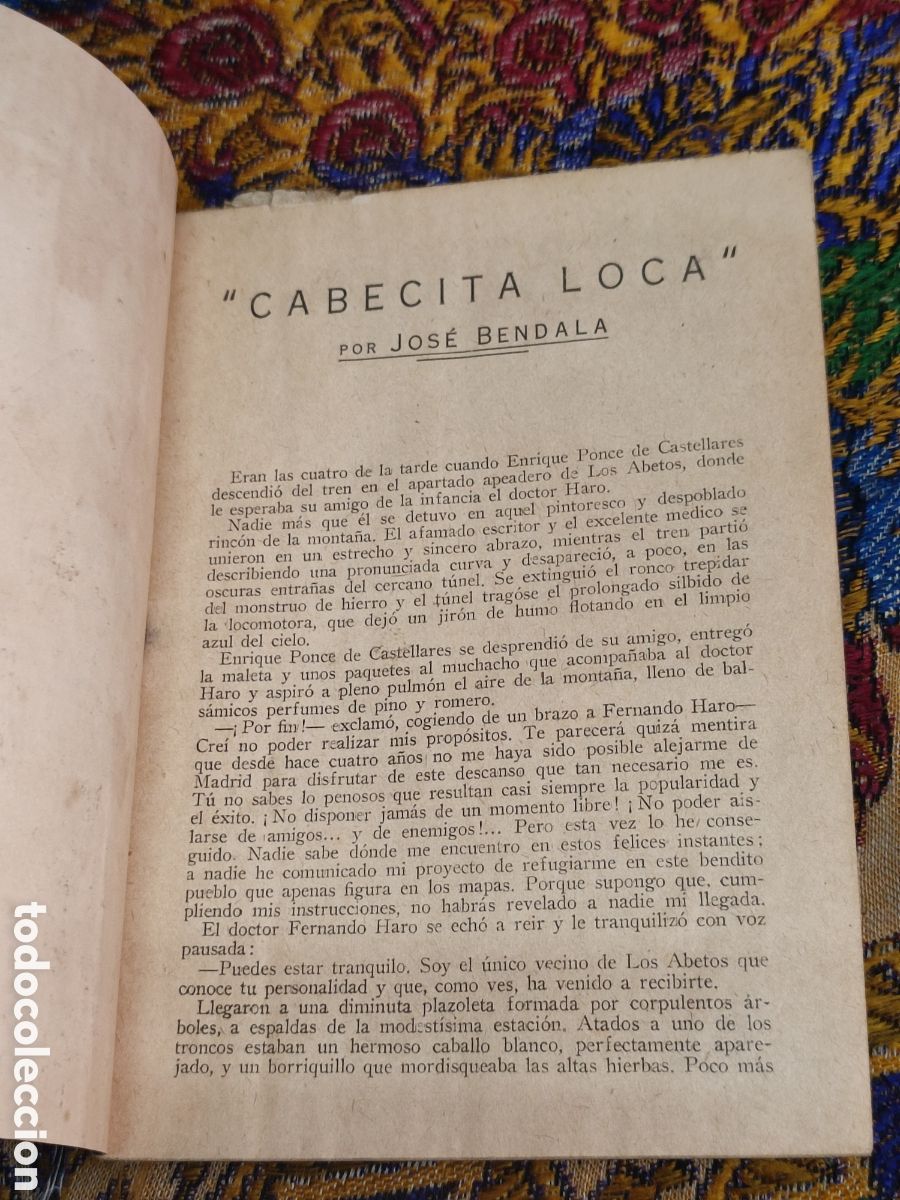 Libros antiguos: Cabecita loca Jos&eacute; Bendala - Foto 2
