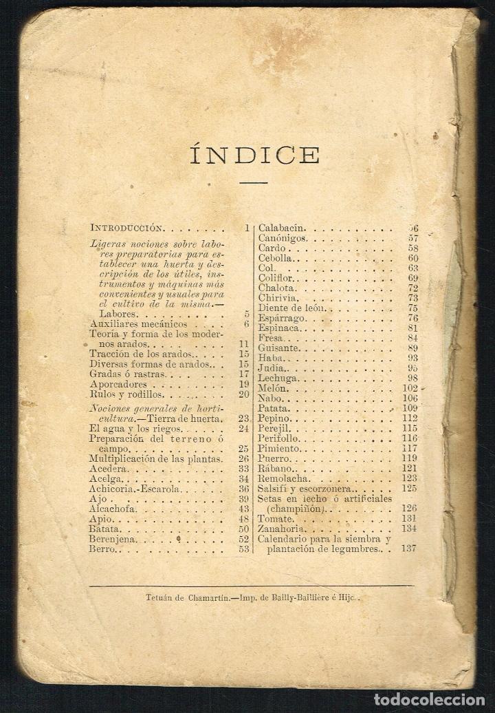 Libros antiguos: MANUAL DEL HORTELANO - LAS LEGUMBRES - 1901 - Foto 2