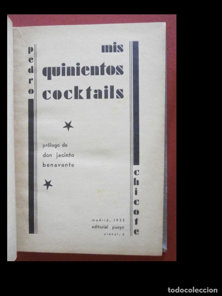 Libros antiguos: Mis 500 Cock-Talis. Pedro Chicote - Foto 7