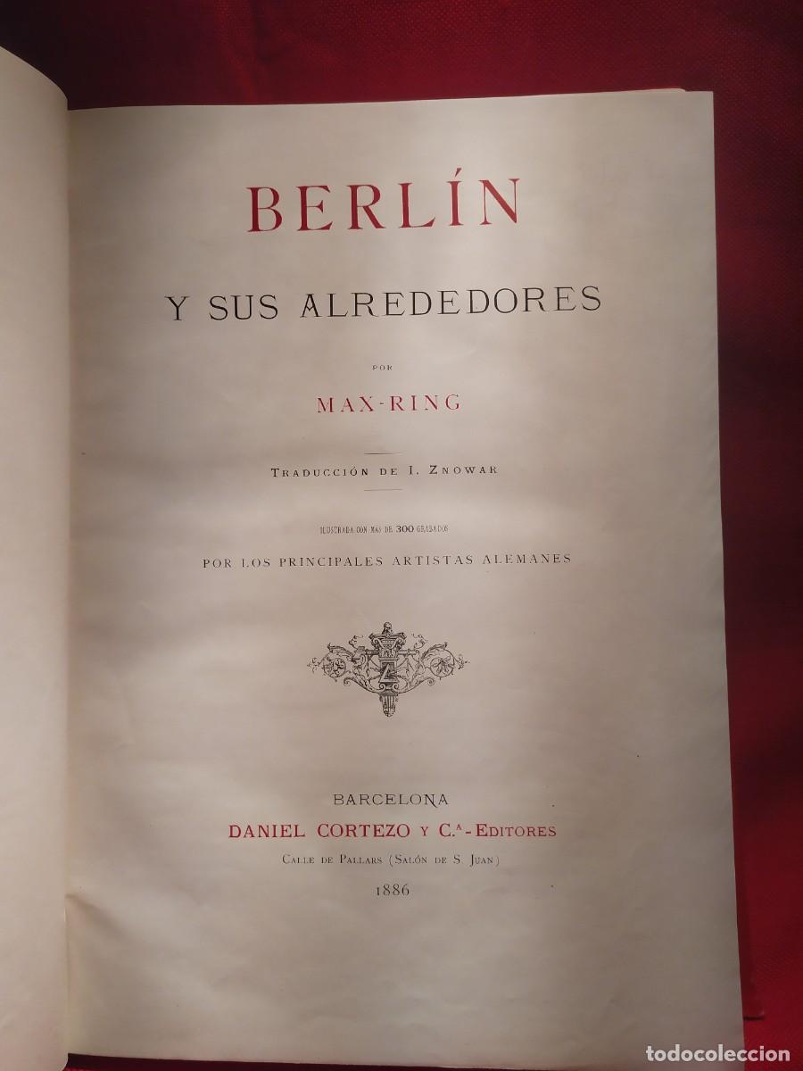 Libros antiguos: 1886. Berl&iacute;n y sus alrededores. Max Ring. - Foto 1