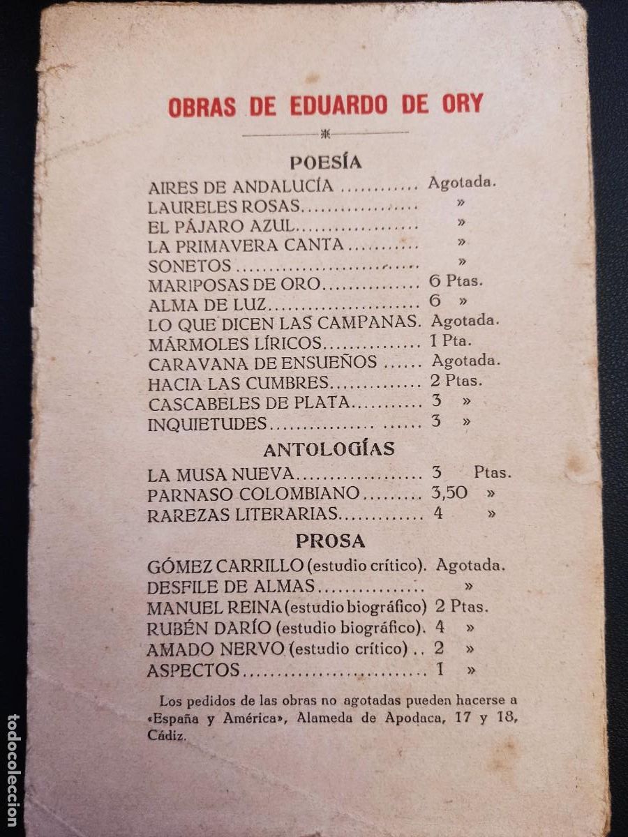 Libros antiguos: INQUIETUDES - EDUARDO DE ORY - C&Aacute;DIZ 1925 APROX. - Foto 4