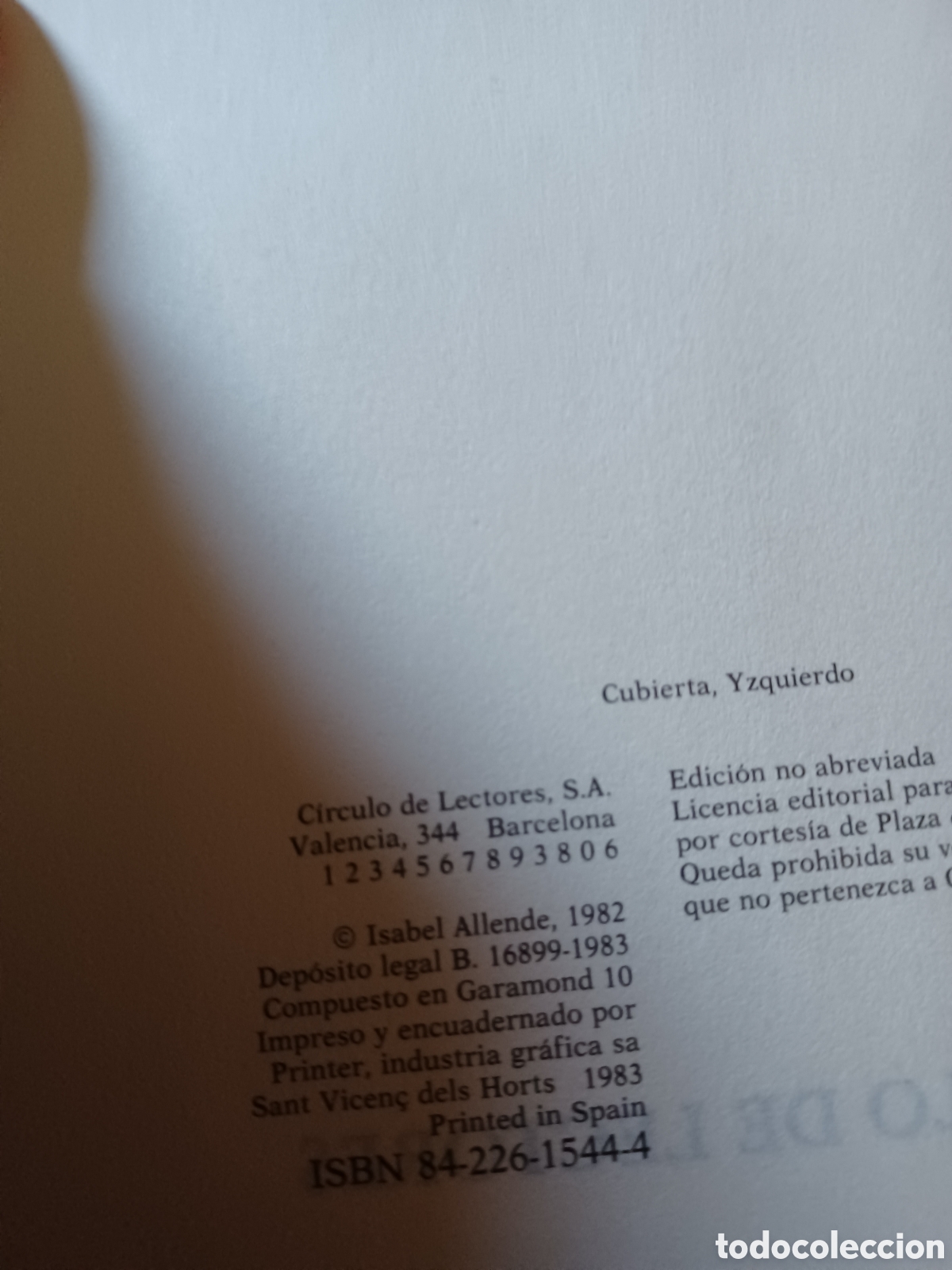 Libros antiguos: Barybook 140..... . . La casa de los esp&iacute;ritus Isabel Allende C&iacute;rculo - Foto 3