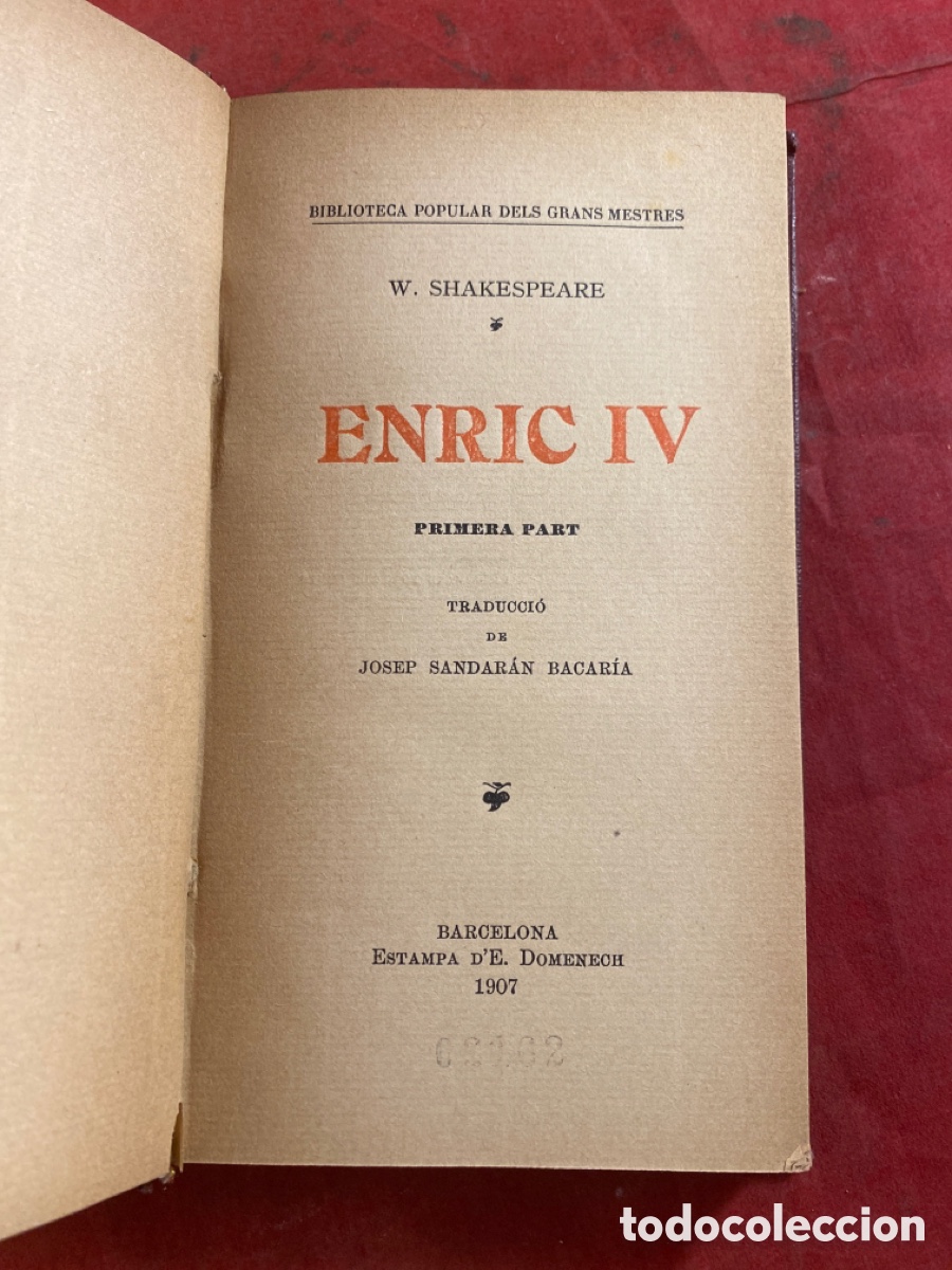 Libros antiguos: ENRIC IV 1907 - Foto 1
