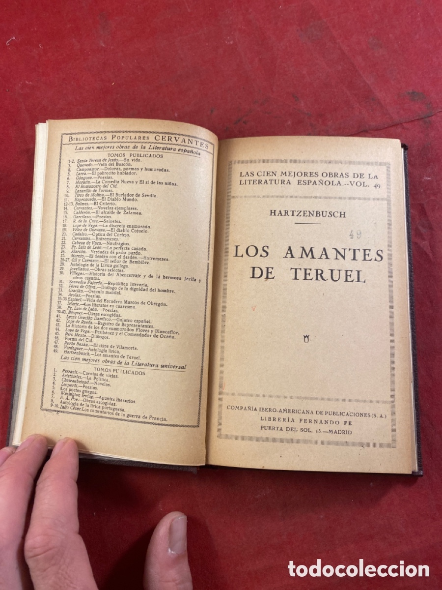 Libros antiguos: LOS AMANTES DE TERUEL - Foto 1