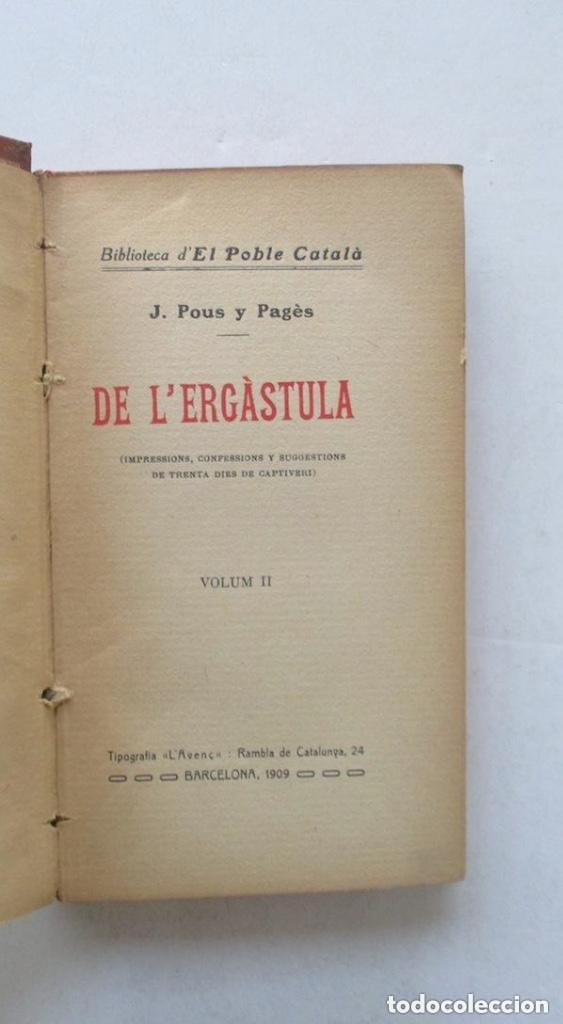 Libros antiguos: DE LERGASTULA - J. POUS Y PAGES - Foto 2