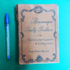 Libros antiguos: ANTIGUO LIBRO ALMANAQUE BAILLY-BAILLIERE. 1925. ENCICLOPEDIA DE LA VIDA PRÁCTICA.