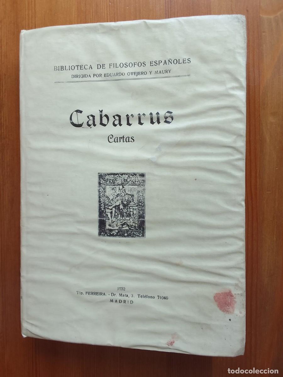 Libros antiguos: CABARRUS. CARTAS. 1932. - Foto 1
