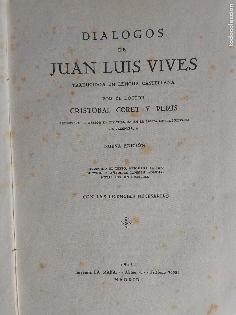 Libros antiguos: LUIS VIVES. DIALOGOS. 1928. - Foto 5
