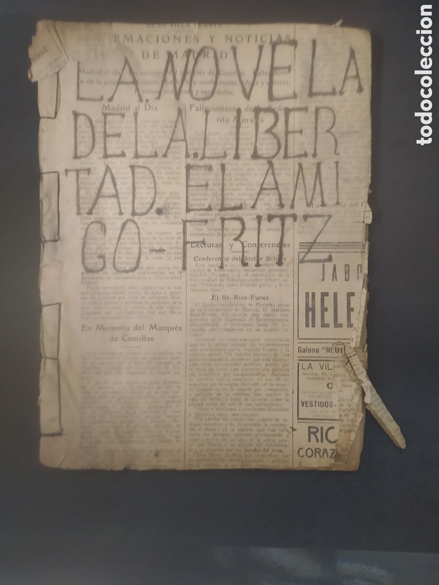 Libri antichi: El amigo de Fritz la novela de la libertad