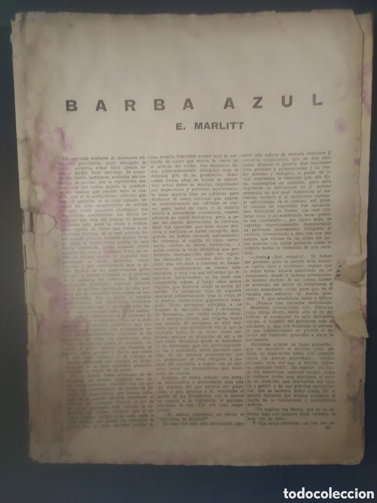 Libri antichi: Barba Azul E marlit novelas publicadas por lecturas para todos