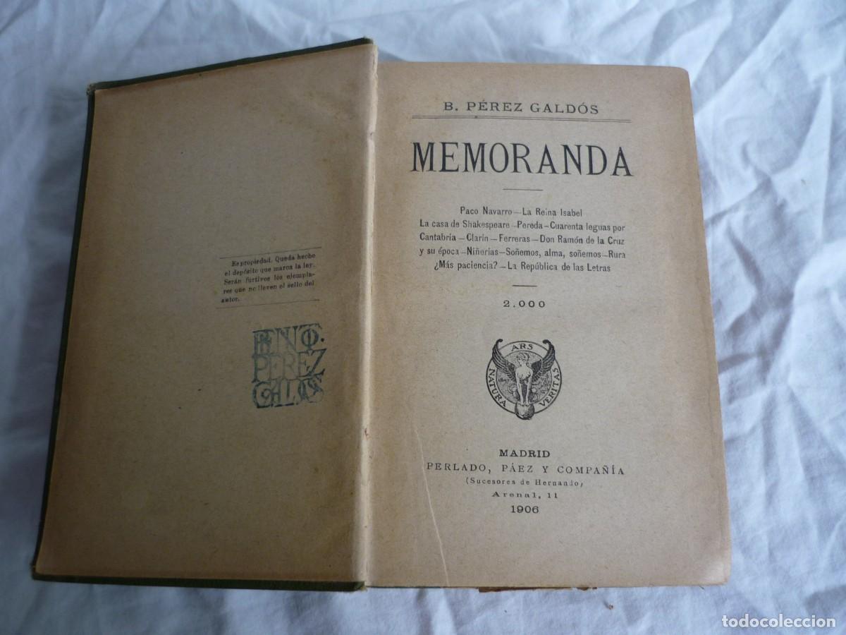 Libros antiguos: Memoranda (1906) + amigo Manso (1893) - Foto 8