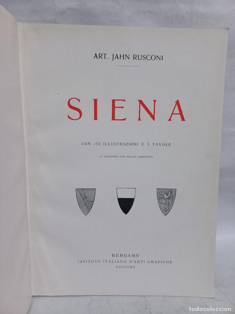 Libros antiguos: Art. Jahn Rusconi - Siena - 1927 - Foto 2