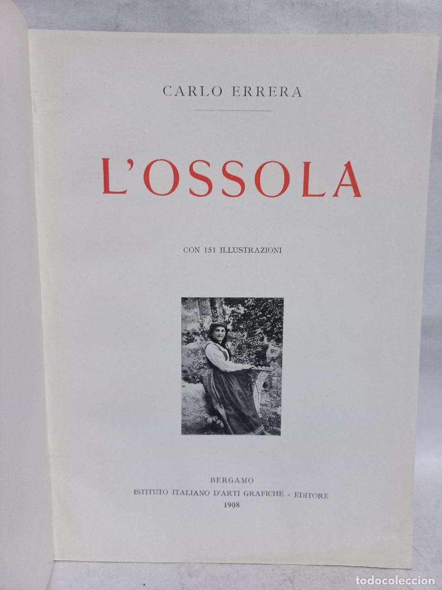 Libros antiguos: Carlo Errera - LOssola - 1908 - Foto 2
