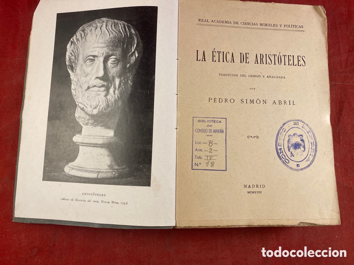 Libros antiguos: LA &Eacute;TICA DE ARIST&Oacute;TELES - Foto 1