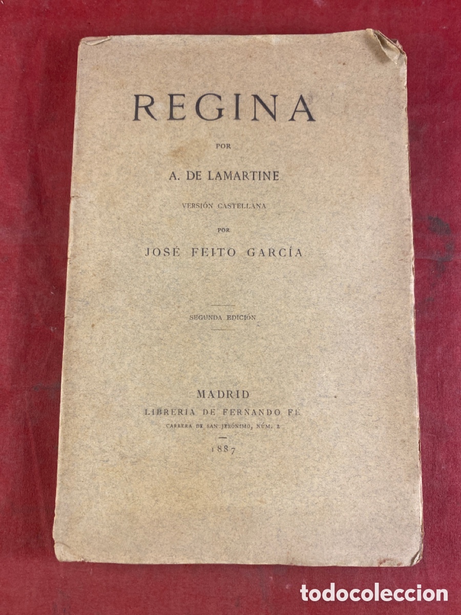 Libros antiguos: REGINA POR A. DE LAMARTINE - Foto 1