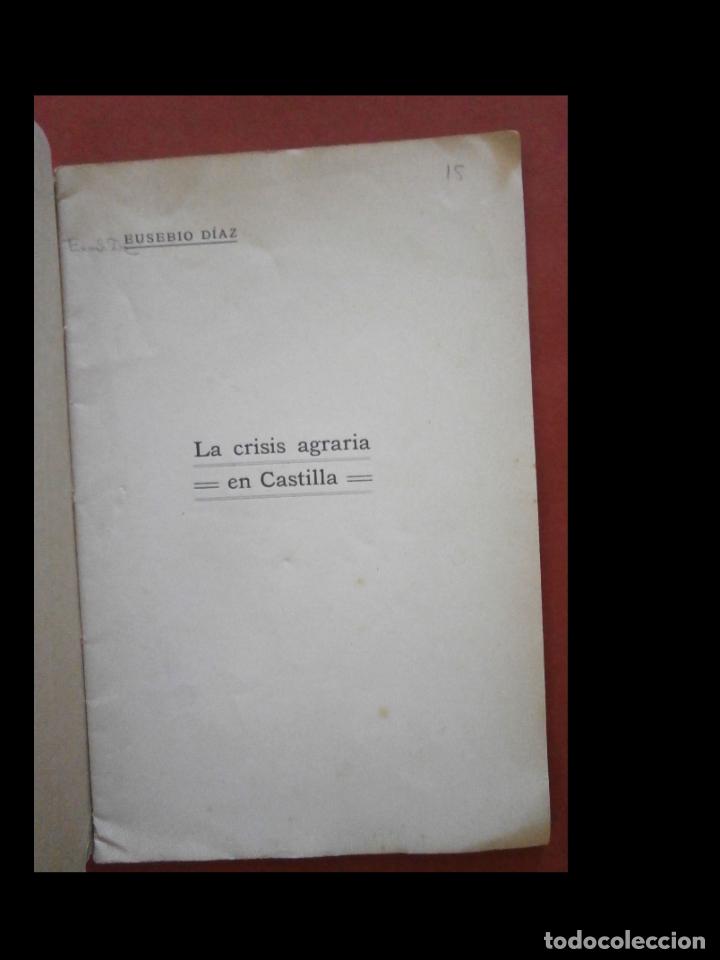 Libros antiguos: La crisis agraria en Castilla. Eusebio D&iacute;az - Foto 5