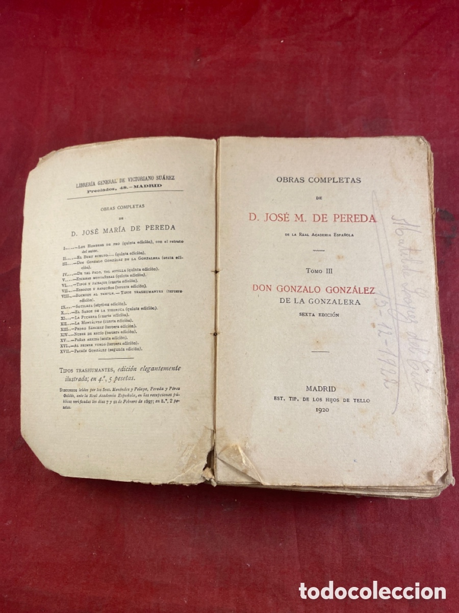 Libros antiguos: OBRAS COMPLETAS DE D. JOSE M. DE PEREDA 1920 - Foto 2