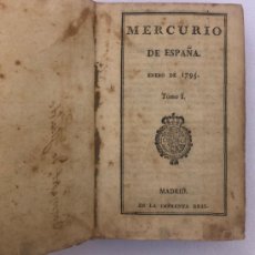 Libros antiguos: MERCURIO DE ESPAÑA - ENERO 1795 - TOMO I